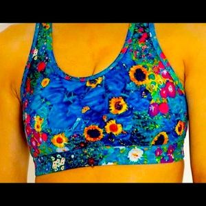 BlackMilk Klimt Collage Pink Cross Back Crop